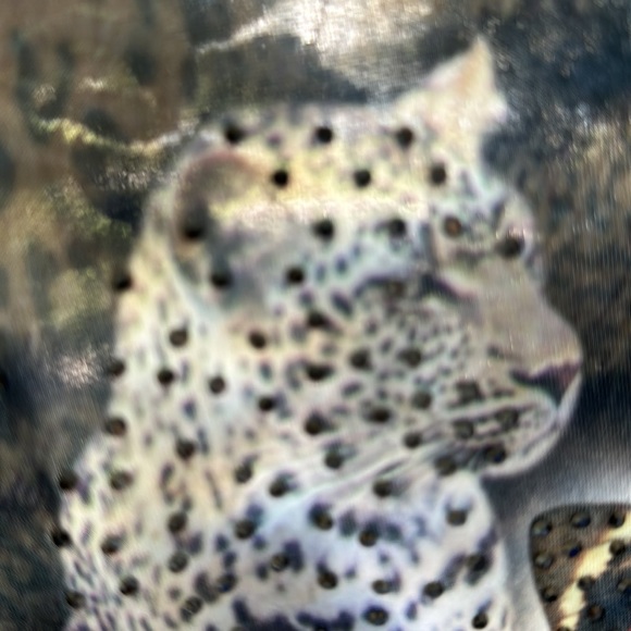 Sleeveless tee with sparkling pieces in front and transparent fabric kn the back - Picture 3 of 4